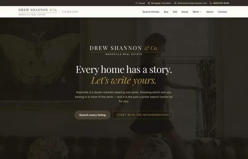 Agent website for Drew Shannon and Co. in Nashville
