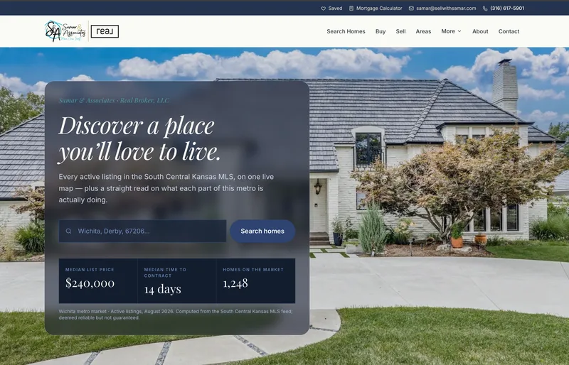 Agent website for Samar and Associates in Wichita, Kansas